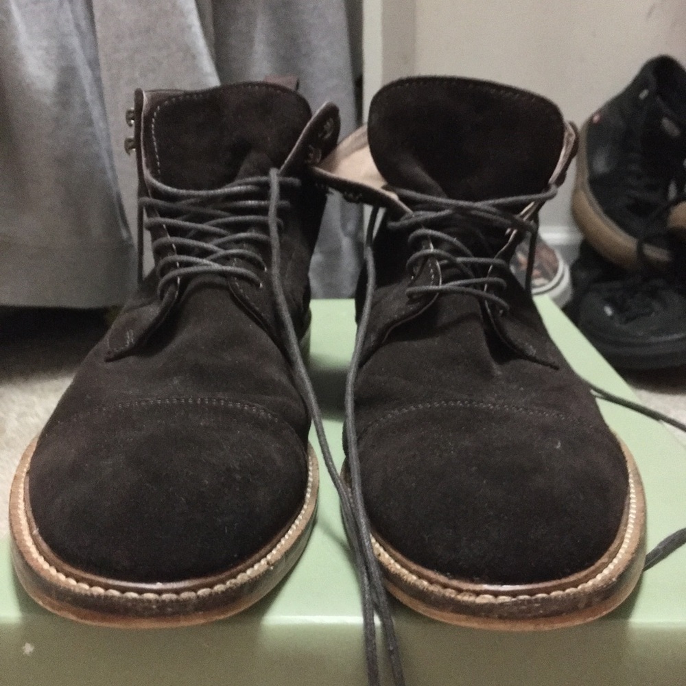 Banana republic brown leather & suede boots - 8